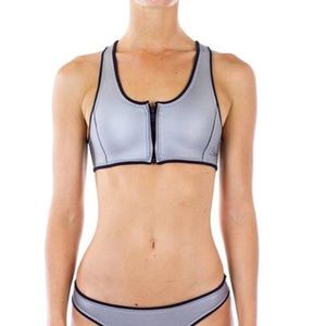 Abysse Jenna Neoprene Top in Silver